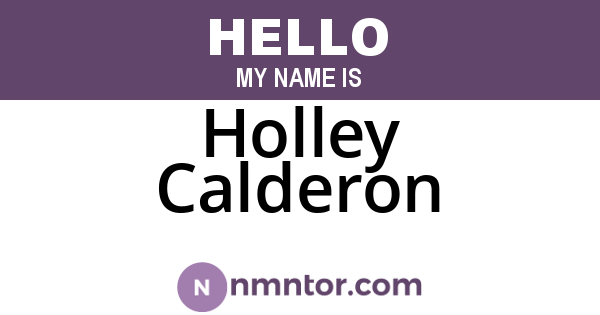 Holley Calderon