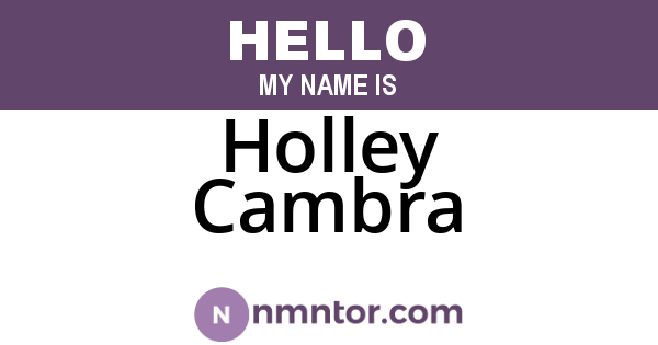 Holley Cambra