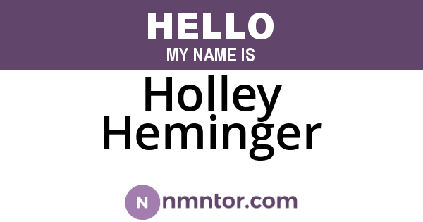 Holley Heminger