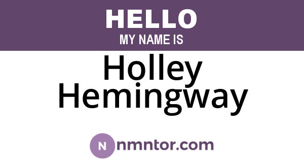 Holley Hemingway
