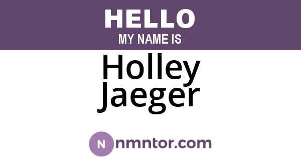 Holley Jaeger