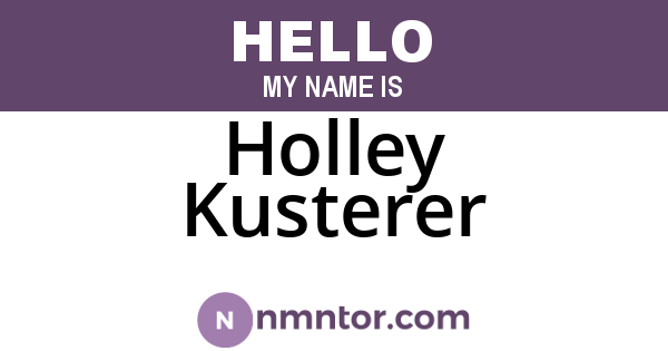 Holley Kusterer