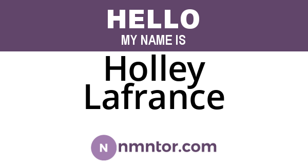 Holley Lafrance