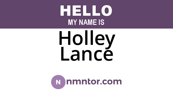 Holley Lance