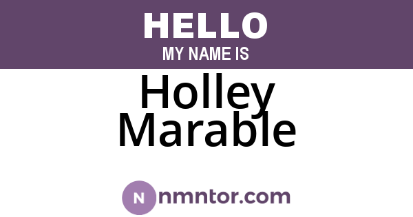 Holley Marable