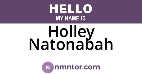 Holley Natonabah