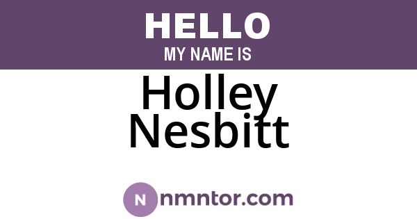 Holley Nesbitt