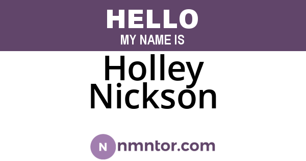 Holley Nickson