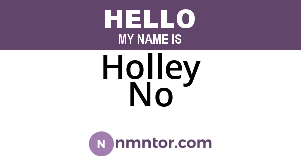Holley No