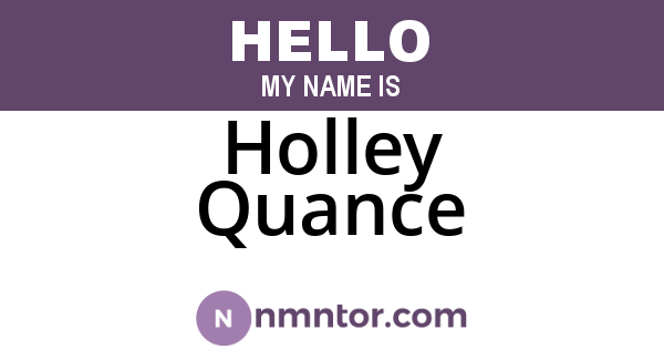 Holley Quance
