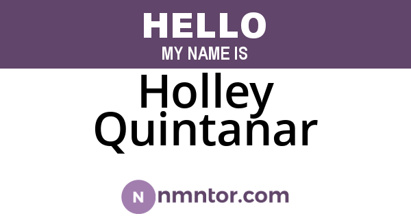 Holley Quintanar