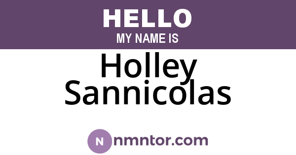 Holley Sannicolas