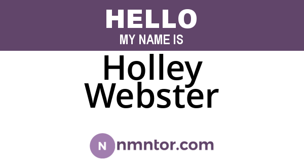 Holley Webster