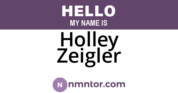 Holley Zeigler
