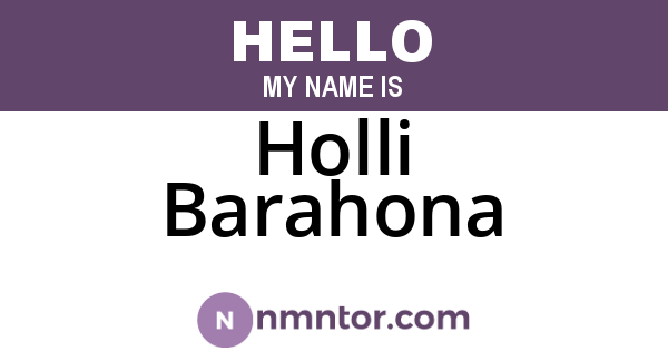Holli Barahona