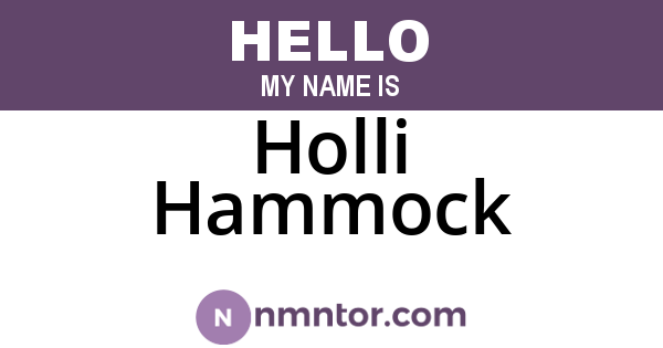 Holli Hammock