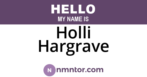 Holli Hargrave