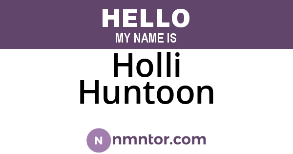 Holli Huntoon