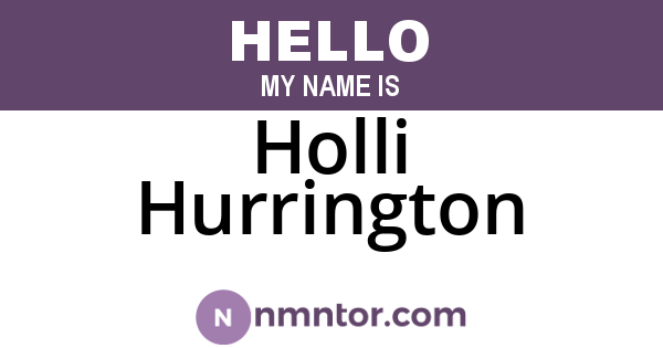 Holli Hurrington