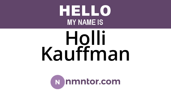 Holli Kauffman