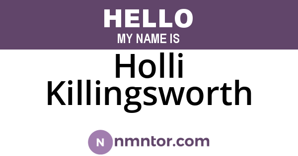 Holli Killingsworth