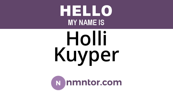 Holli Kuyper