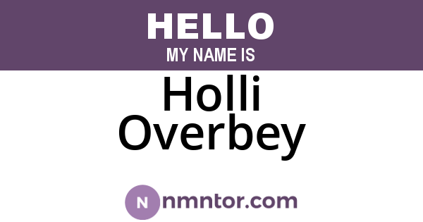 Holli Overbey