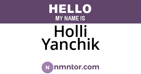 Holli Yanchik
