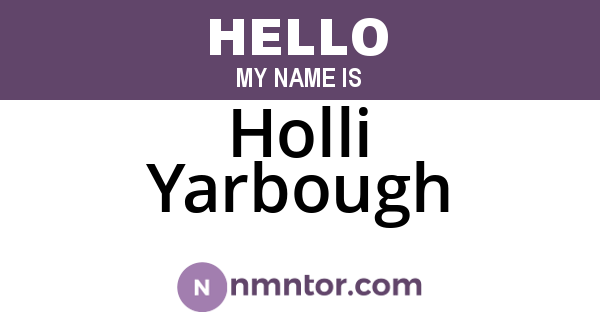 Holli Yarbough