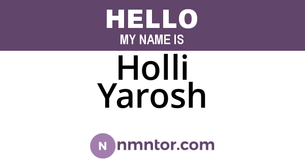 Holli Yarosh