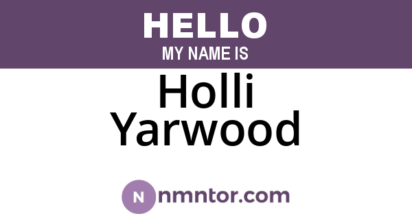 Holli Yarwood