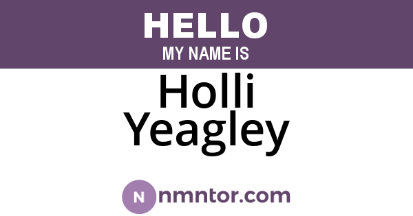 Holli Yeagley