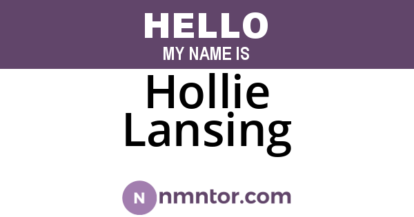 Hollie Lansing