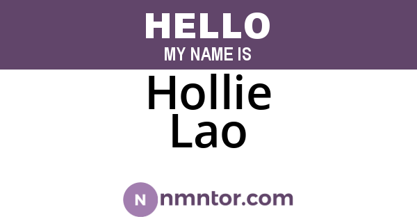 Hollie Lao