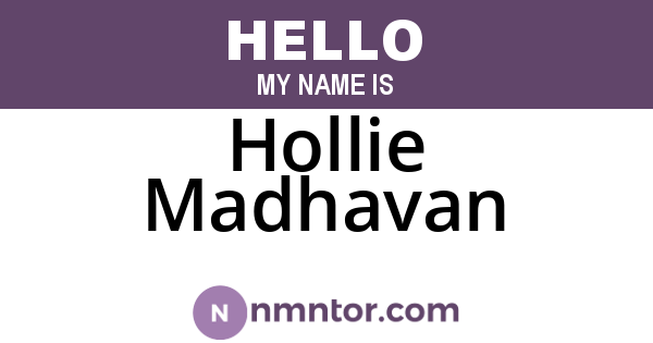Hollie Madhavan
