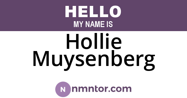 Hollie Muysenberg