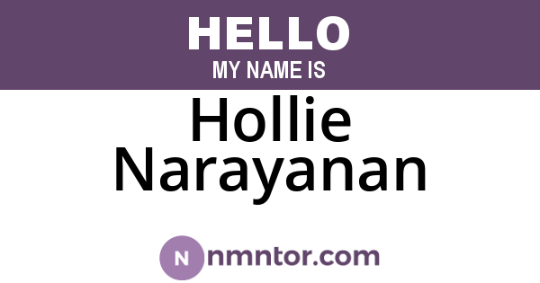 Hollie Narayanan