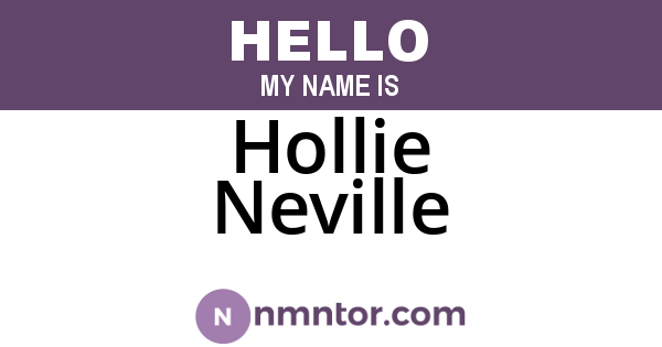 Hollie Neville