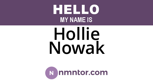 Hollie Nowak