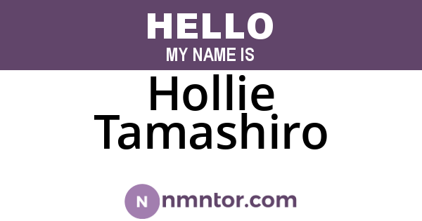 Hollie Tamashiro