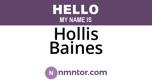 Hollis Baines