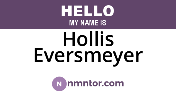 Hollis Eversmeyer