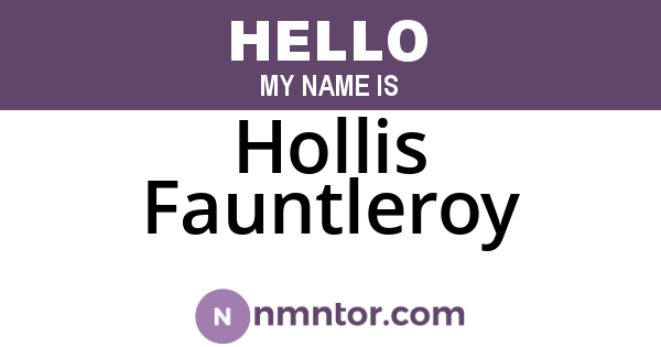 Hollis Fauntleroy