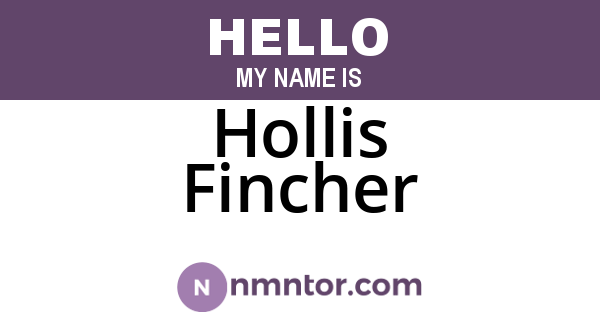 Hollis Fincher