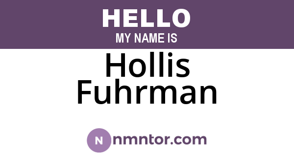 Hollis Fuhrman