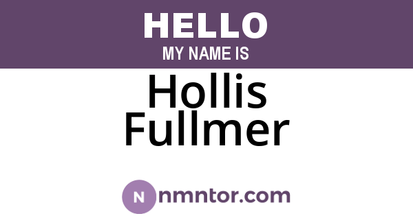Hollis Fullmer