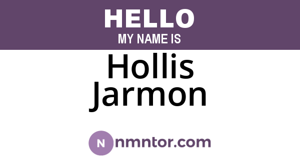 Hollis Jarmon