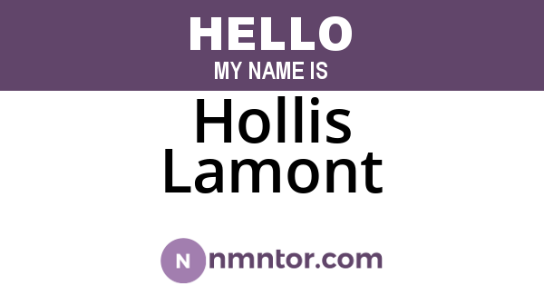 Hollis Lamont