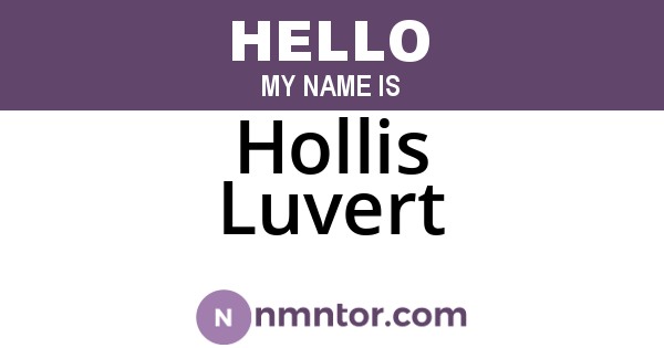 Hollis Luvert