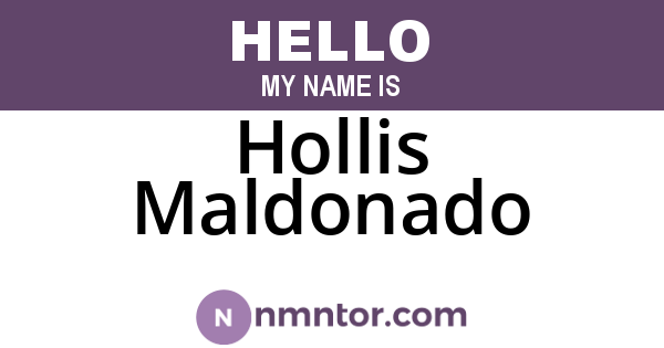 Hollis Maldonado